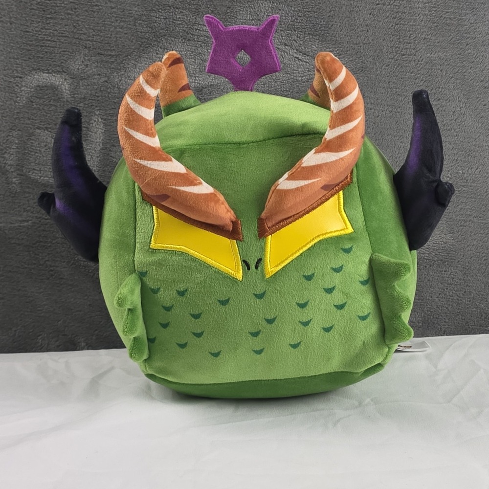 Roblox Blox Fruits Dragon Fruit Plush Green Square Stuffed Toy Game Collectible